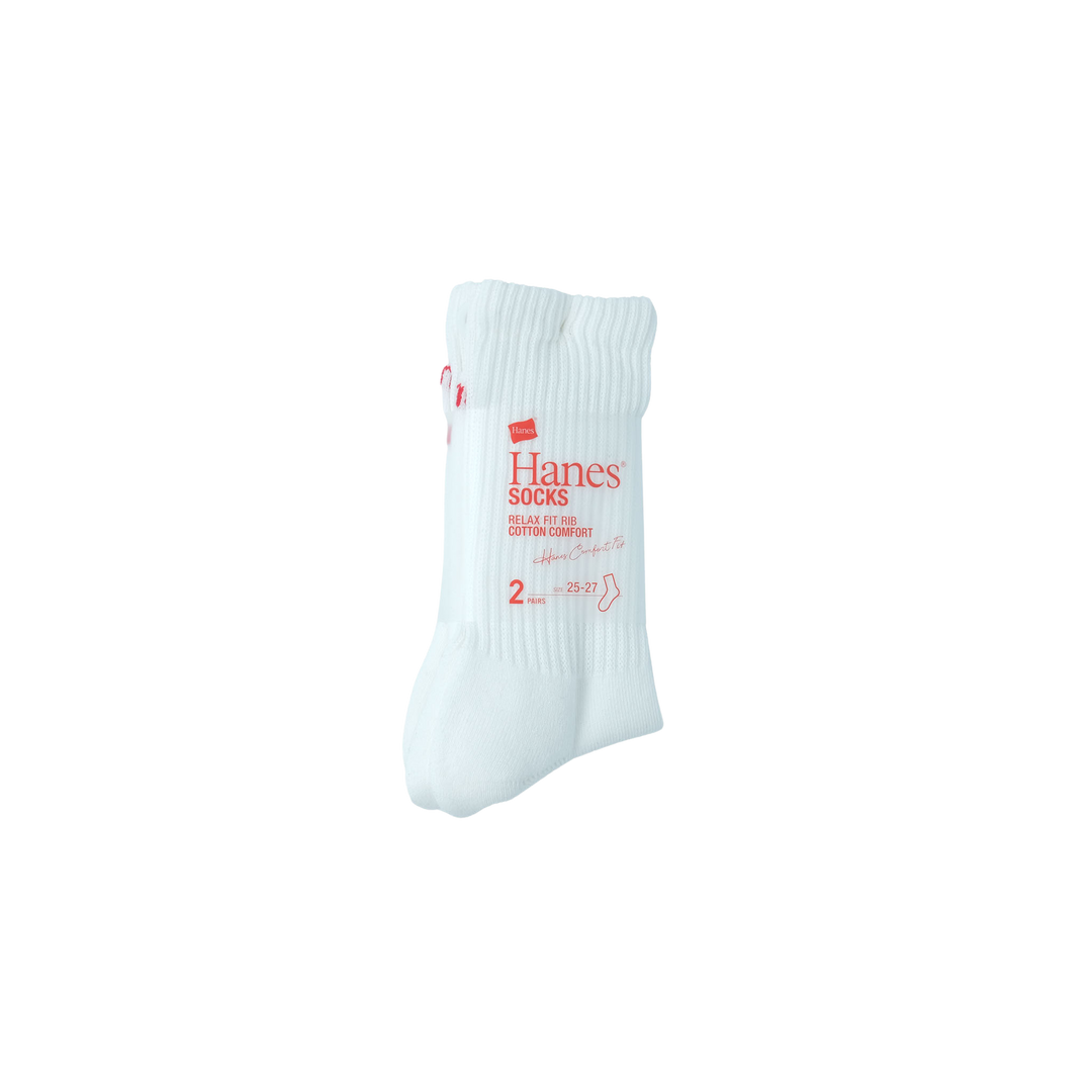【ハーフパイル】クルーソックス 2PACK WHITE