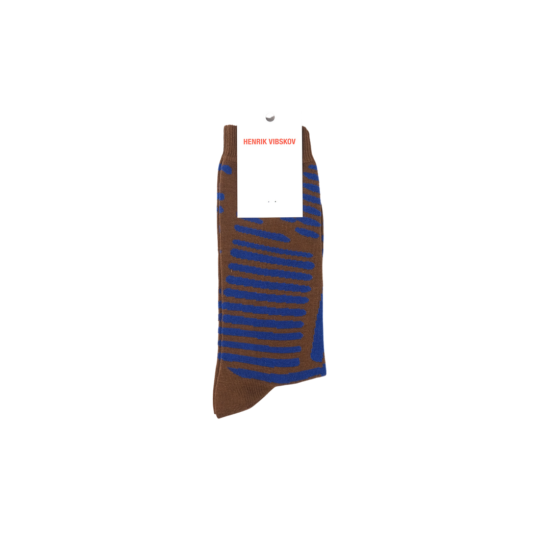 Murph Socks Homme Brown Blue Stripes