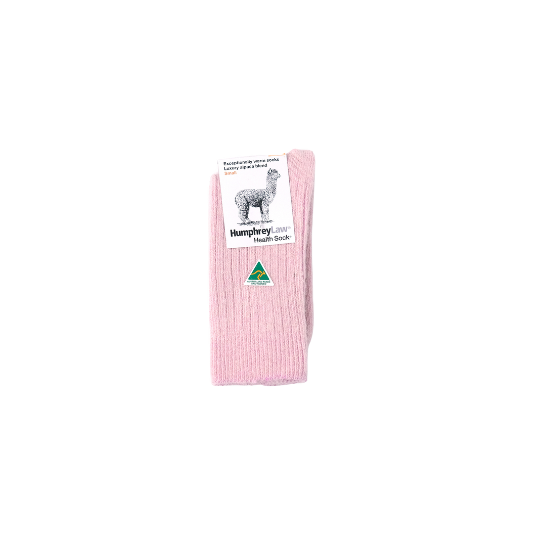 60% BULKY ALPACA WOOL BLEND HEALTH SOCK POWDER PINK