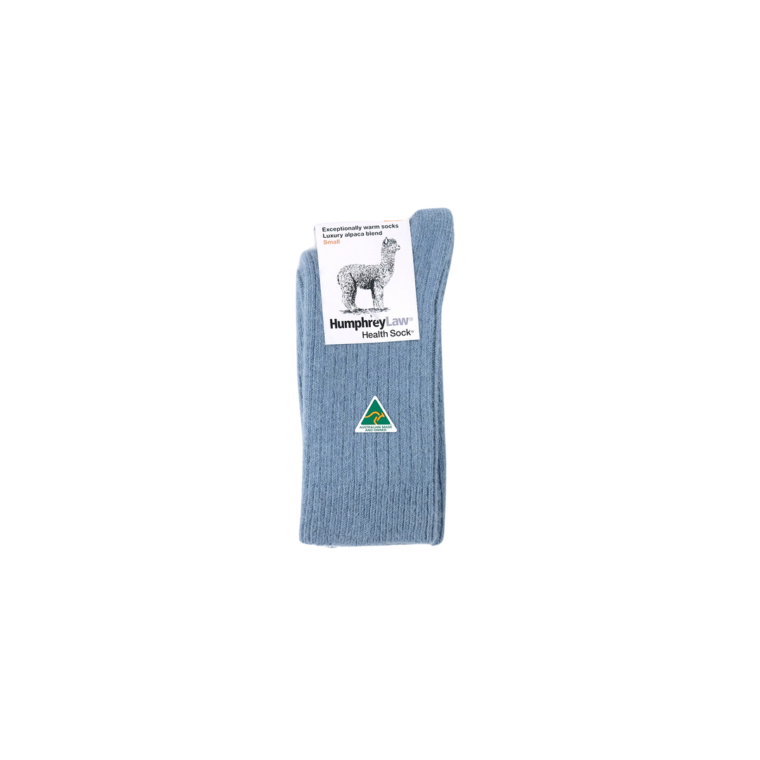 60% BULKY ALPACA WOOL BLEND HEALTH SOCK SILVER GREY