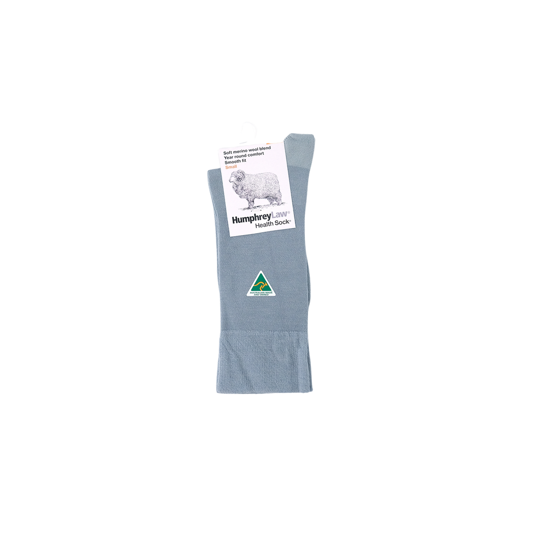 60% FINE MERINO WOOL BLEND HEALTH SOCK SILVER GREY