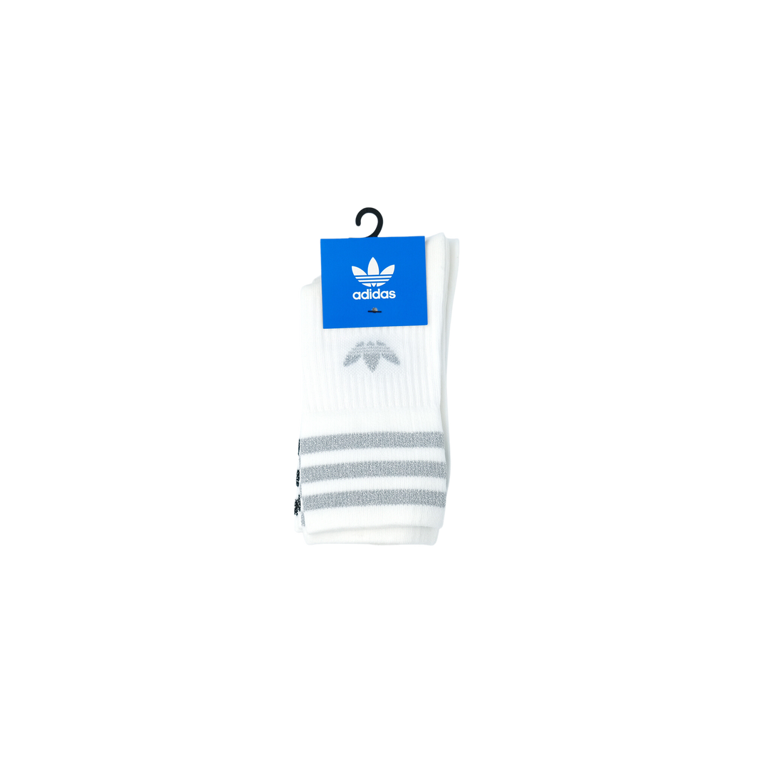 adidas Originals MID CUT GLT SCK ミッドカット グリッター クルーソックス 2PACK GRAY/BLACK