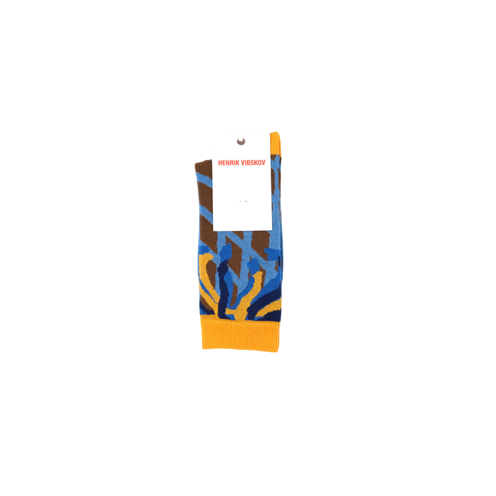 Spotlight Socks Femme Brown Apricot Blue Lines