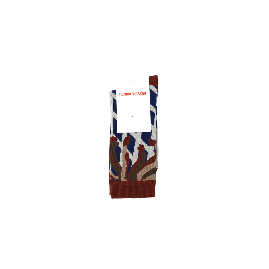 Spotlight Socks Femme Navy Red Fog Lines