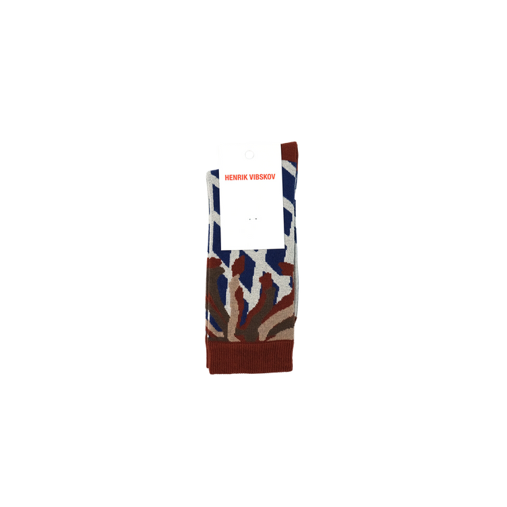 Spotlight Socks Femme Navy Red Fog Lines