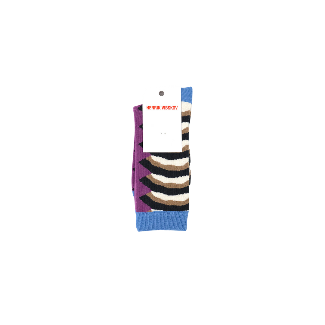 Ripple Wool Socks Femme Fog Violet Blue Ripple