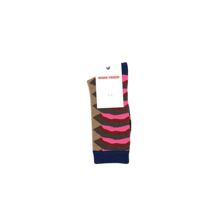Ripple Wool Socks Femme Rasberry Navy Nougat Ripple