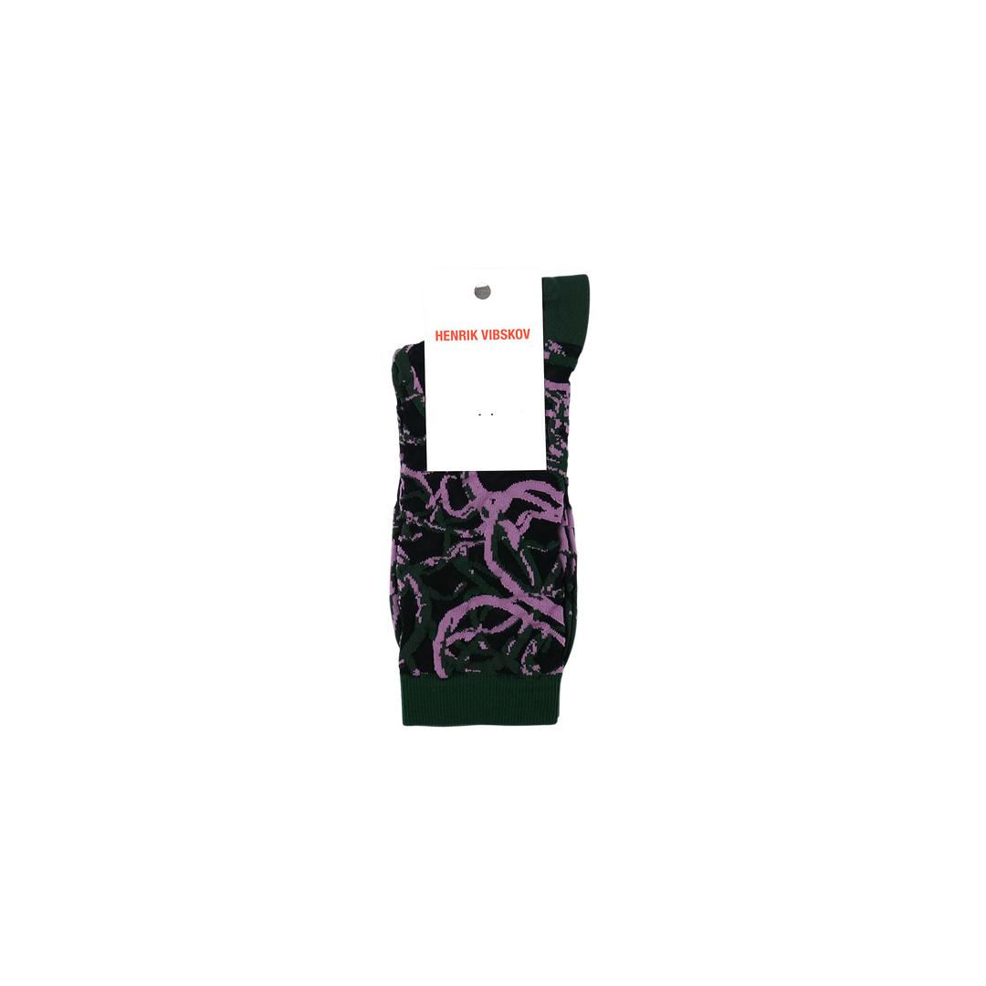 Roots Socks Femme Green Purple Roots