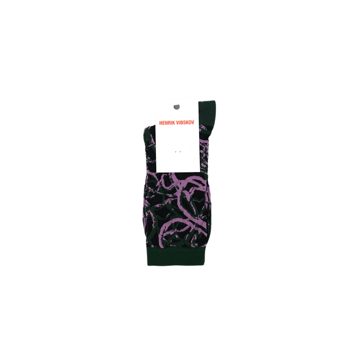 Roots Socks Femme Green Purple Roots