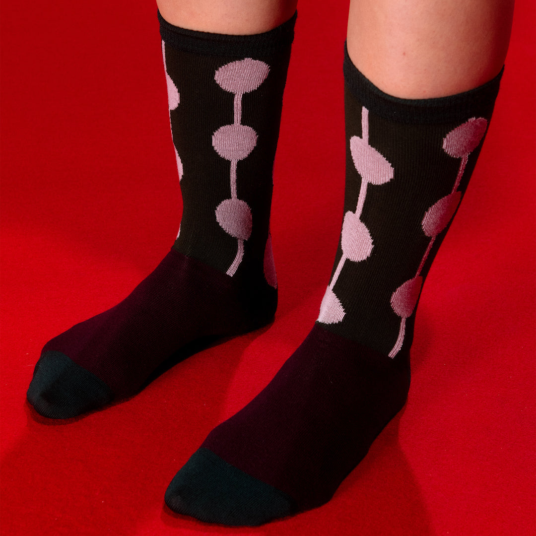 Bubble Wool Socks Femme Green Lavender Bubble