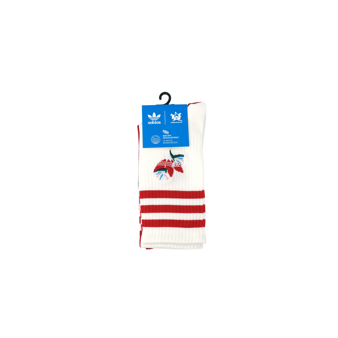 adidas Originals SOCKS CRW 2PACK OFFWHITE/POWER RED
