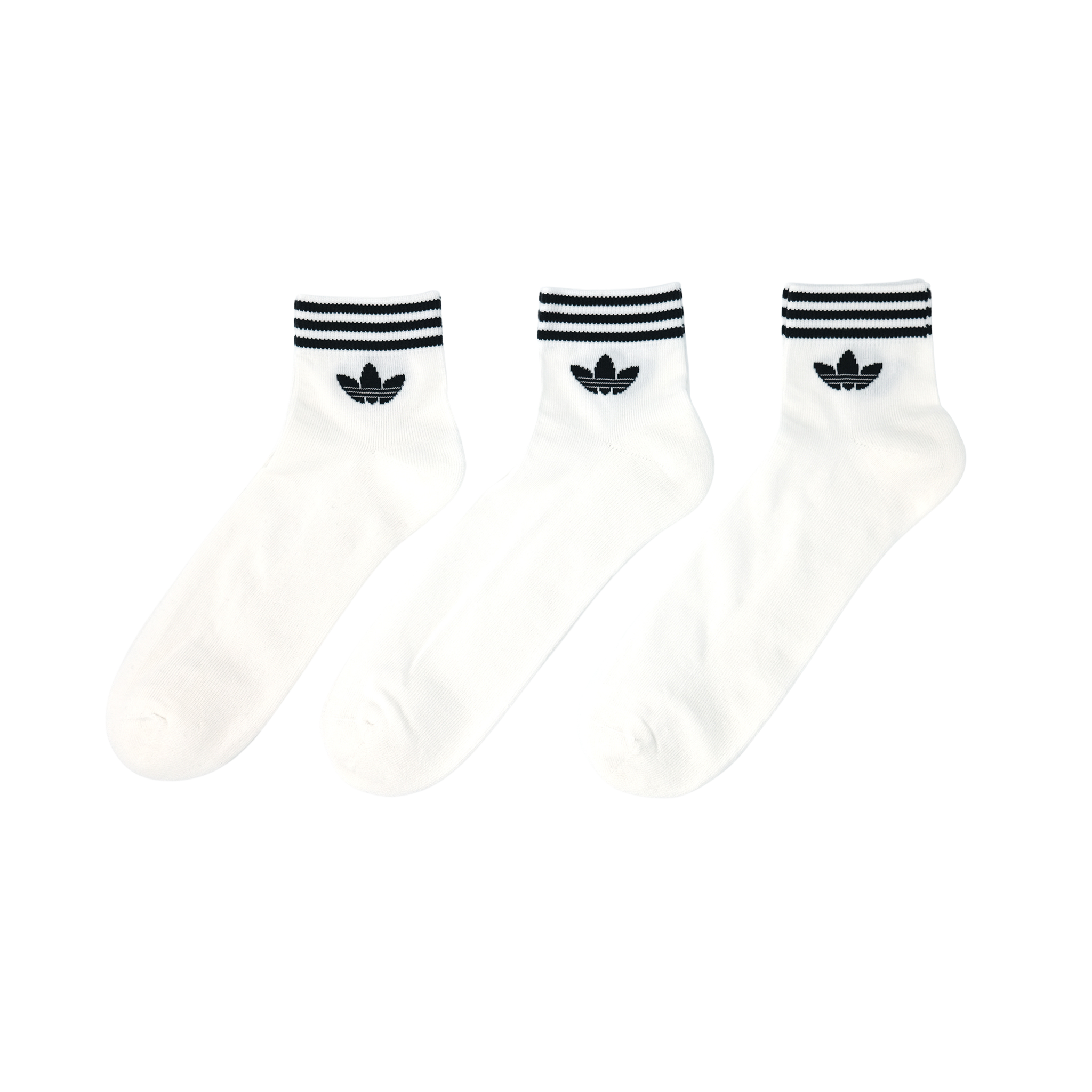 adidas Originals トレフォイル アンクルソックス 3PACK WHITE