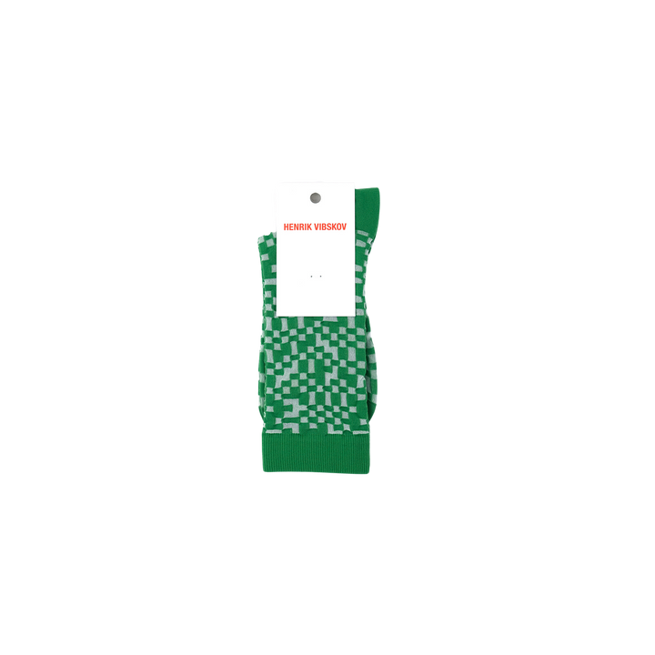 Pixel Socks Femme Green Transparent