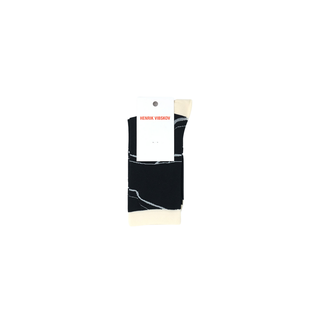 Water Reflection Socks Femme Black Cream