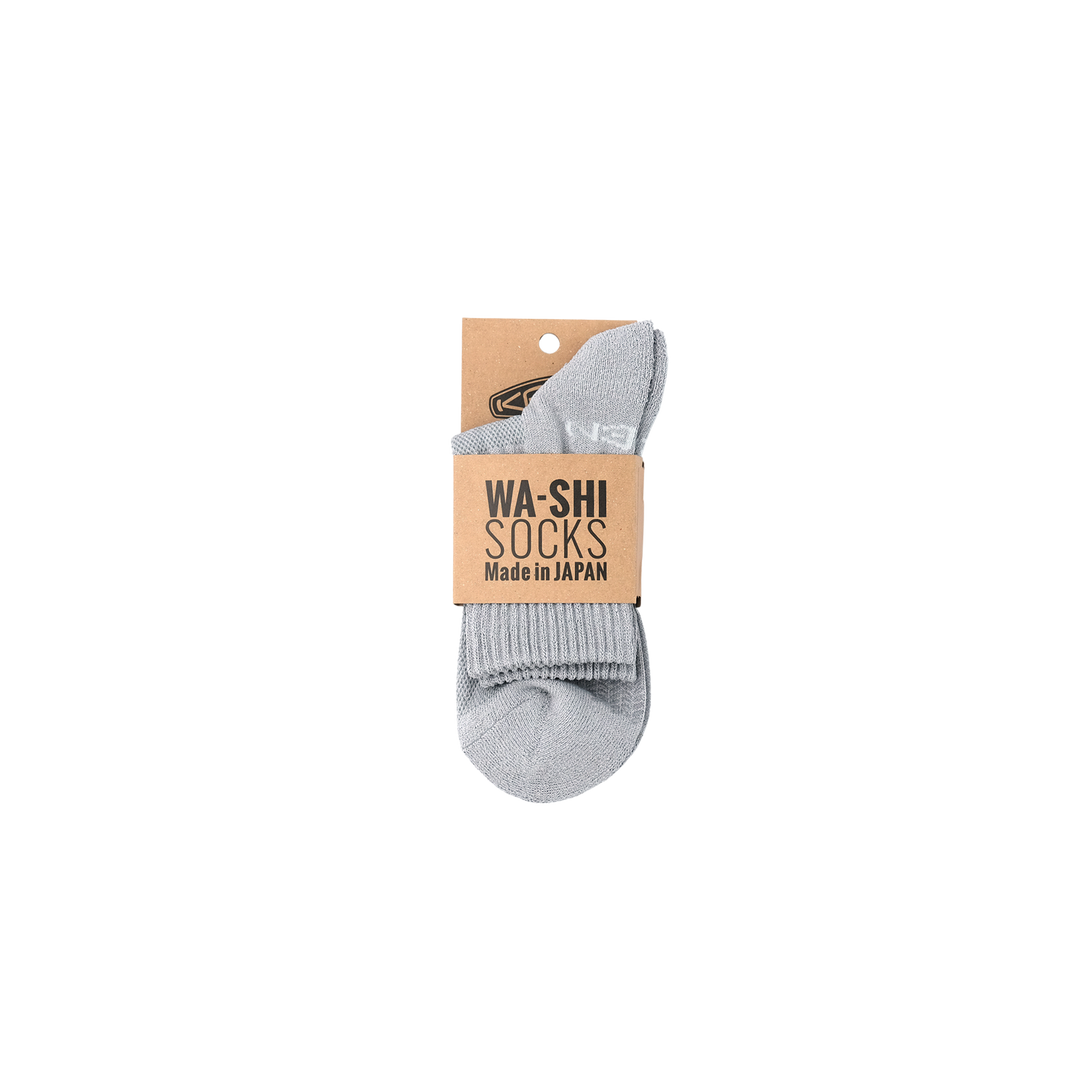 WA-SHI SOCKS QUARTER / ワシ ソックス クウォーター GREY