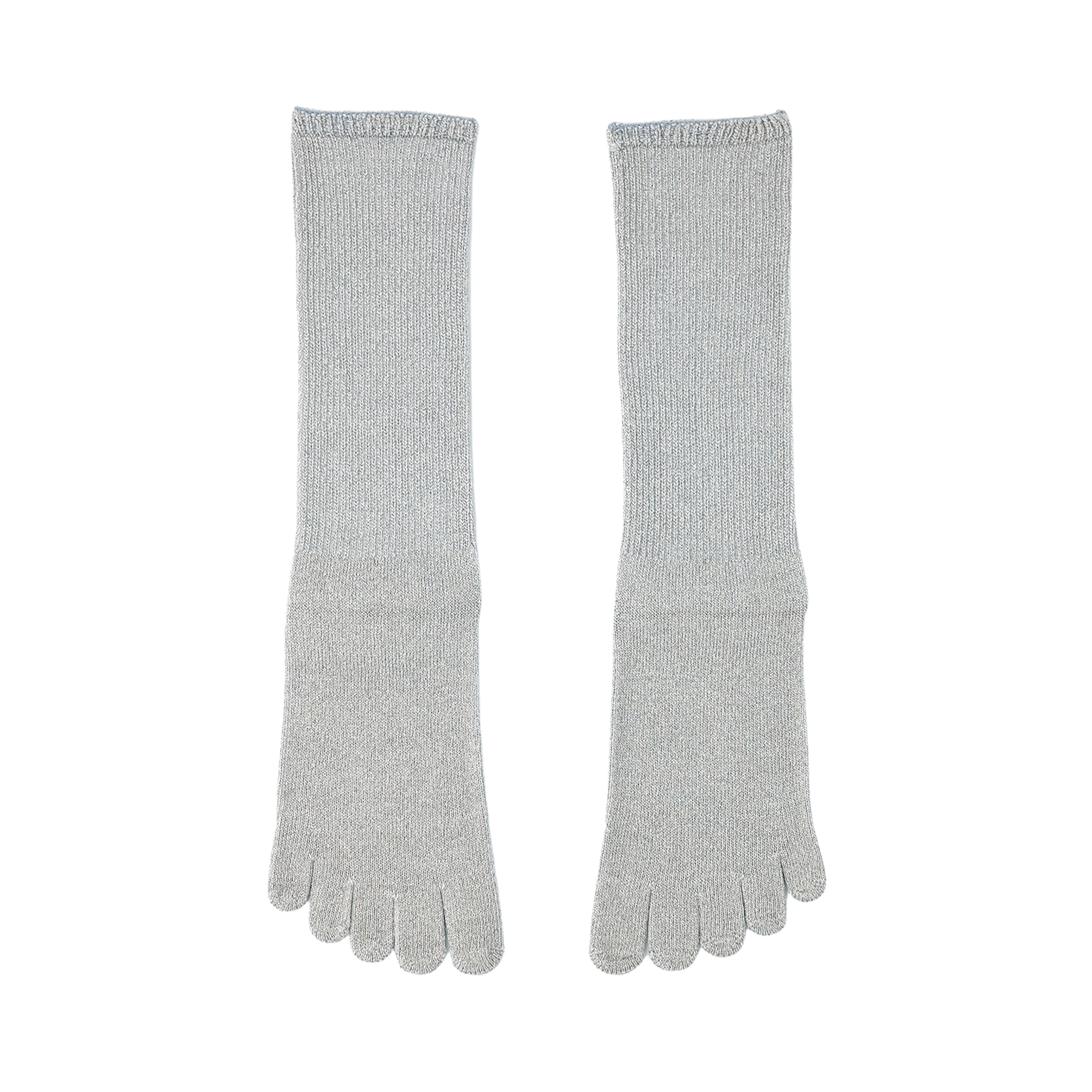 シルク×コットンラメ5本指Wソックス SILVER – SOCKSTORE™