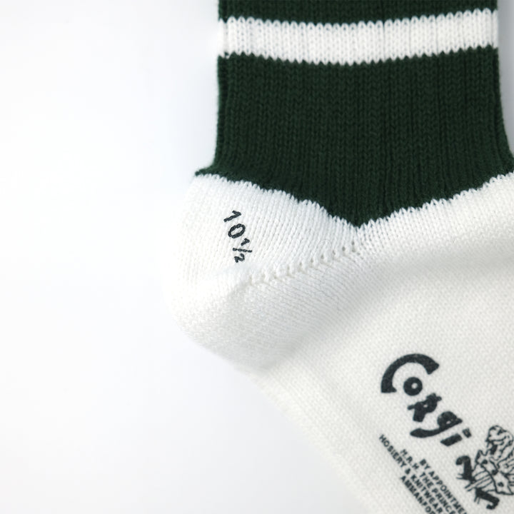 【MENS】SOFT COTTON SPORTS LINE SOCKS GREEN LINE