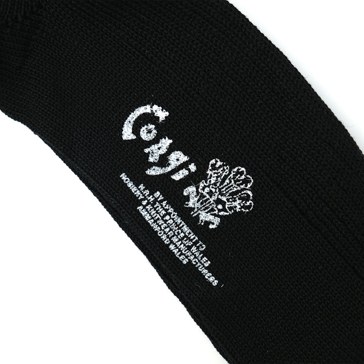 【MENS】MERCERISED COTTON 3×1 RIB SOCKS BLACK