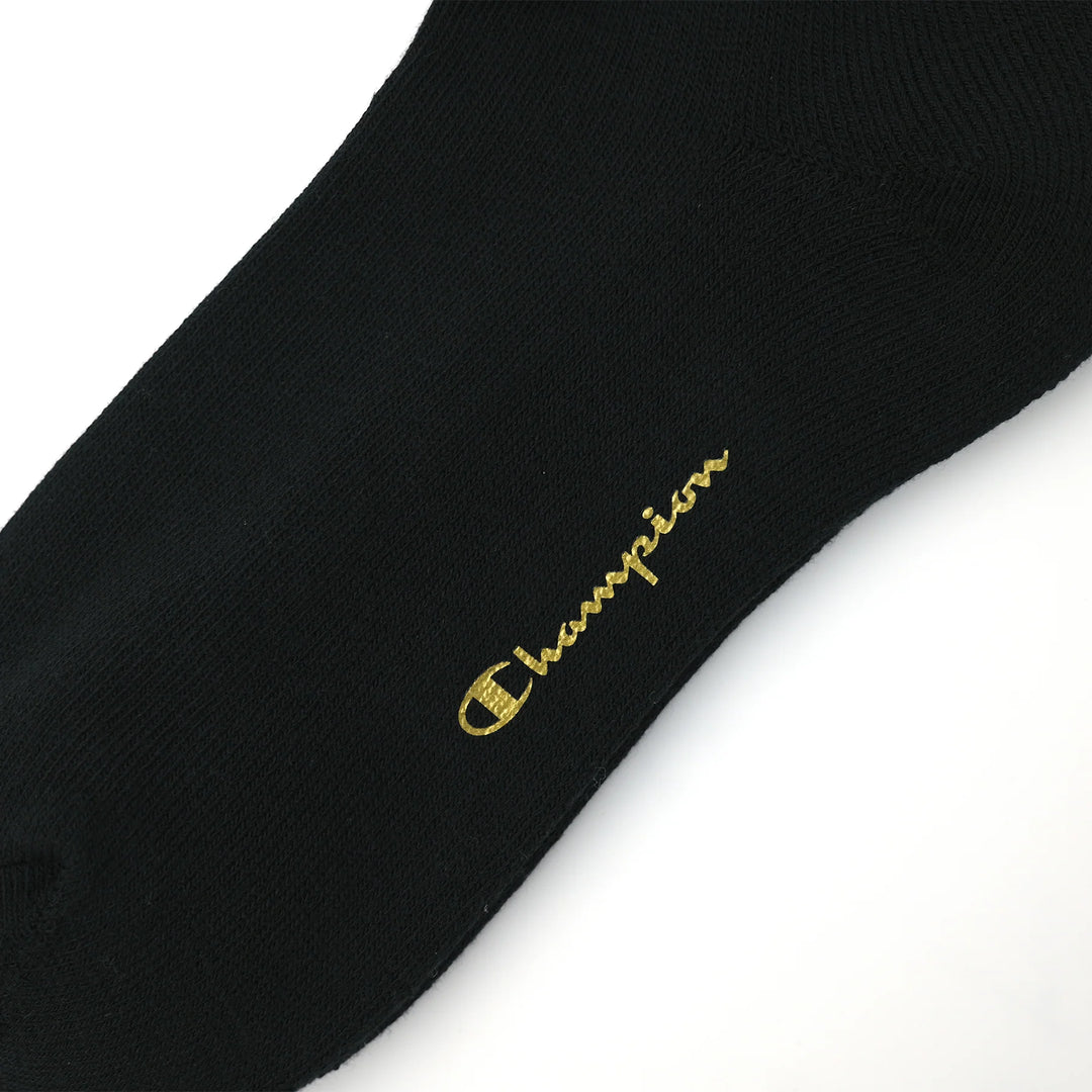 ハーフパイル】クォーターレングスソックス 金刺繍 3PACK BLACK（C1