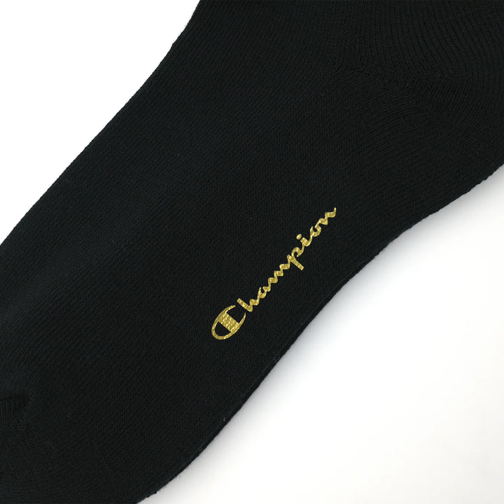 【ハーフパイル】クォーターレングスソックス 金刺繍 3PACK BLACK（C1-1706）