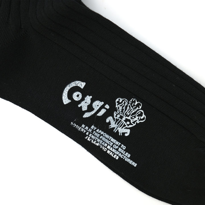 【WOMENS】FINE GAUGE COTTON PLAIN SOCKS BLACK