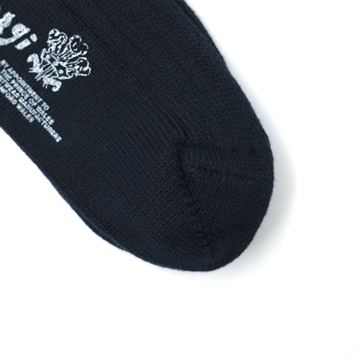 【MENS】SOFT COTTON 3×1 RIB SOCKS NAVY