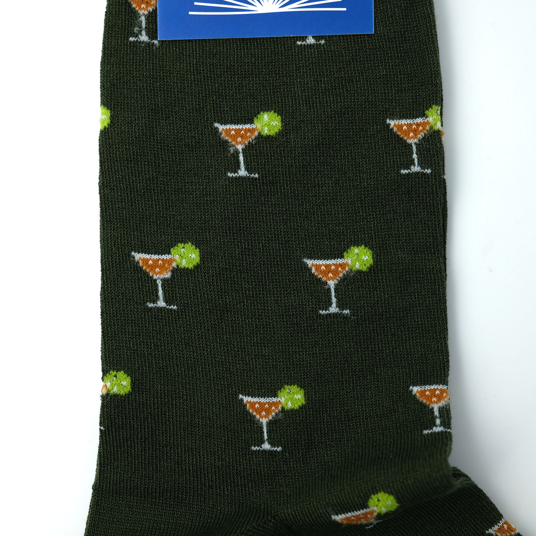 CUBA "COCKTAILS" ソックス GREEN