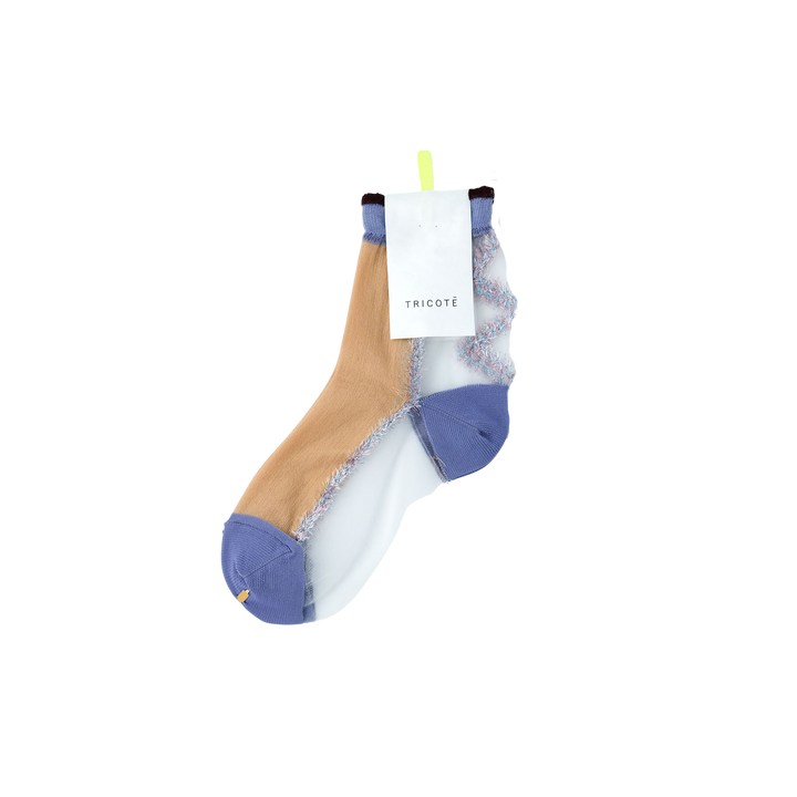 SEE THROUGH DIA LINE SOCKS BEIGE