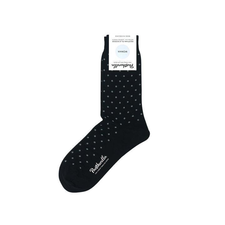 COTTON DOT SOCKS BLACK