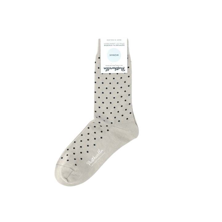 COTTON DOT SOCKS SILVER