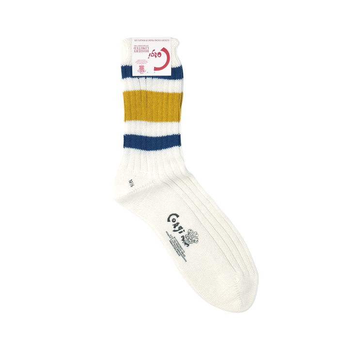 【MENS】SPORTS LINE SOCKS BLUE/YELLOW