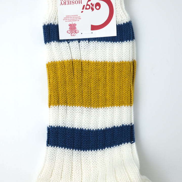 【MENS】SPORTS LINE SOCKS BLUE/YELLOW