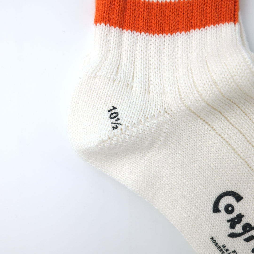 【MENS】SPORTS LINE SOCKS ORANGE/BLUE