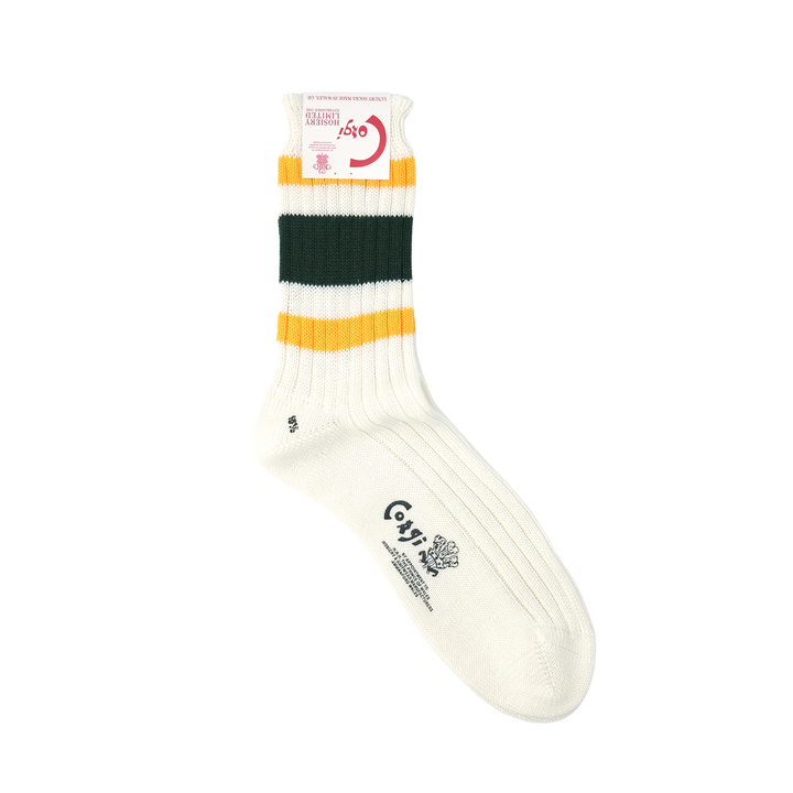 【MENS】SPORTS LINE SOCKS YELLOW/GREEN