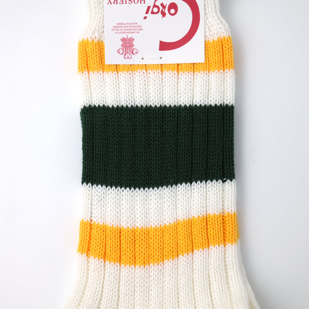 【MENS】SPORTS LINE SOCKS YELLOW/GREEN