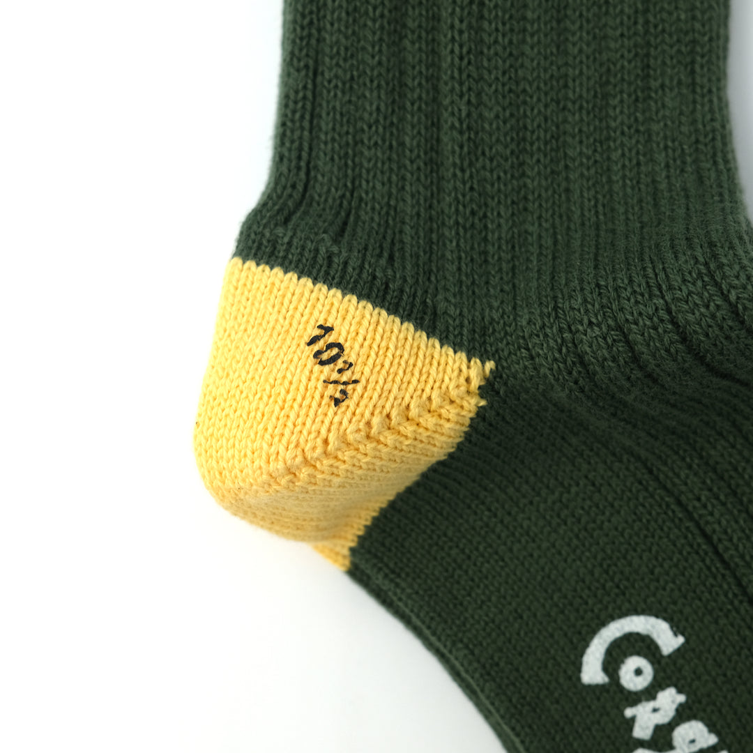 【MENS】HEEL&TOE SOCKS GREEN