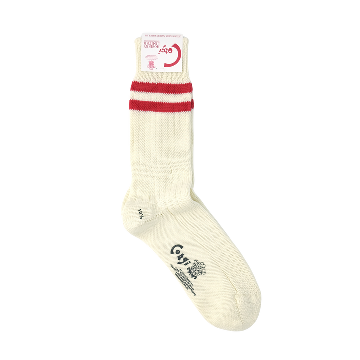 【MENS】STRIPE SOCKS RED