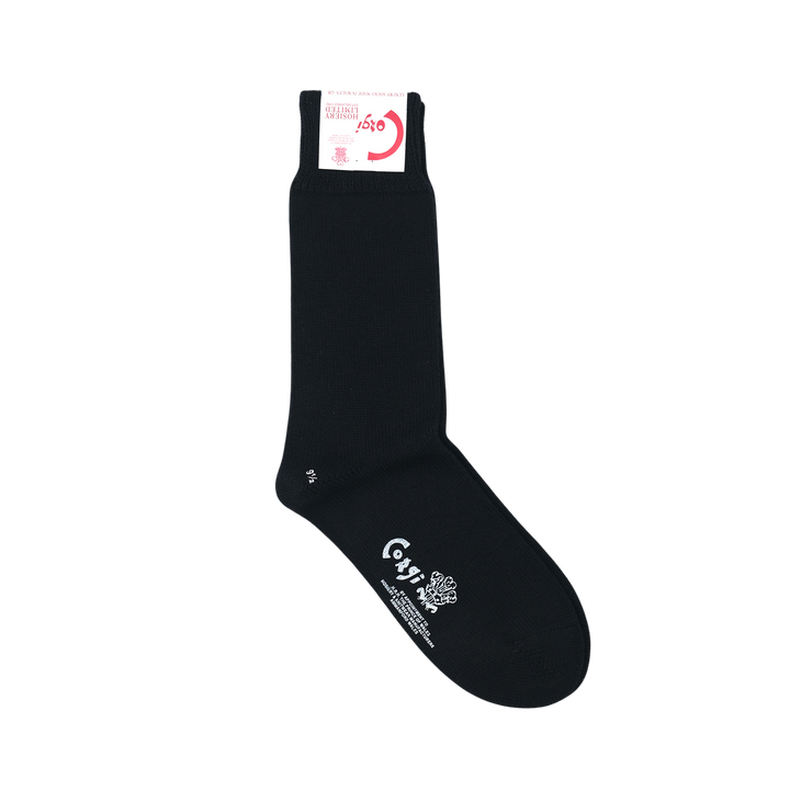 【WOMENS】PLAIN FLAT SOCKS BLACK