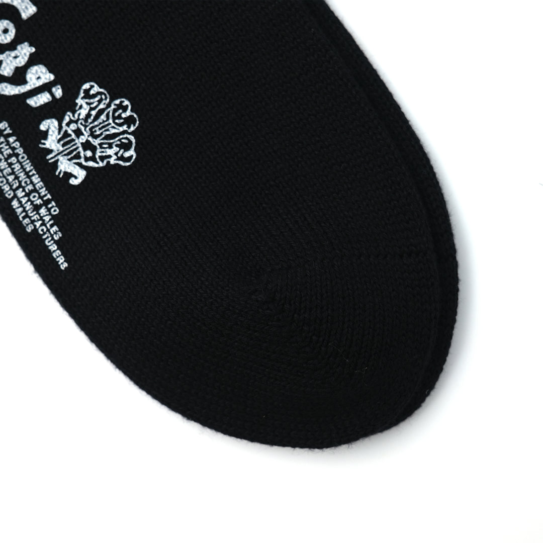 【WOMENS】PLAIN FLAT SOCKS BLACK