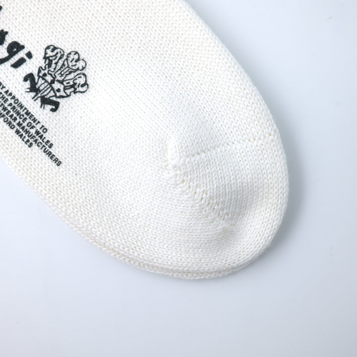 【WOMENS】PLAIN FLAT SOCKS WHITE