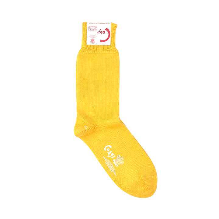 【WOMENS】PLAIN FLAT SOCKS YELLOW