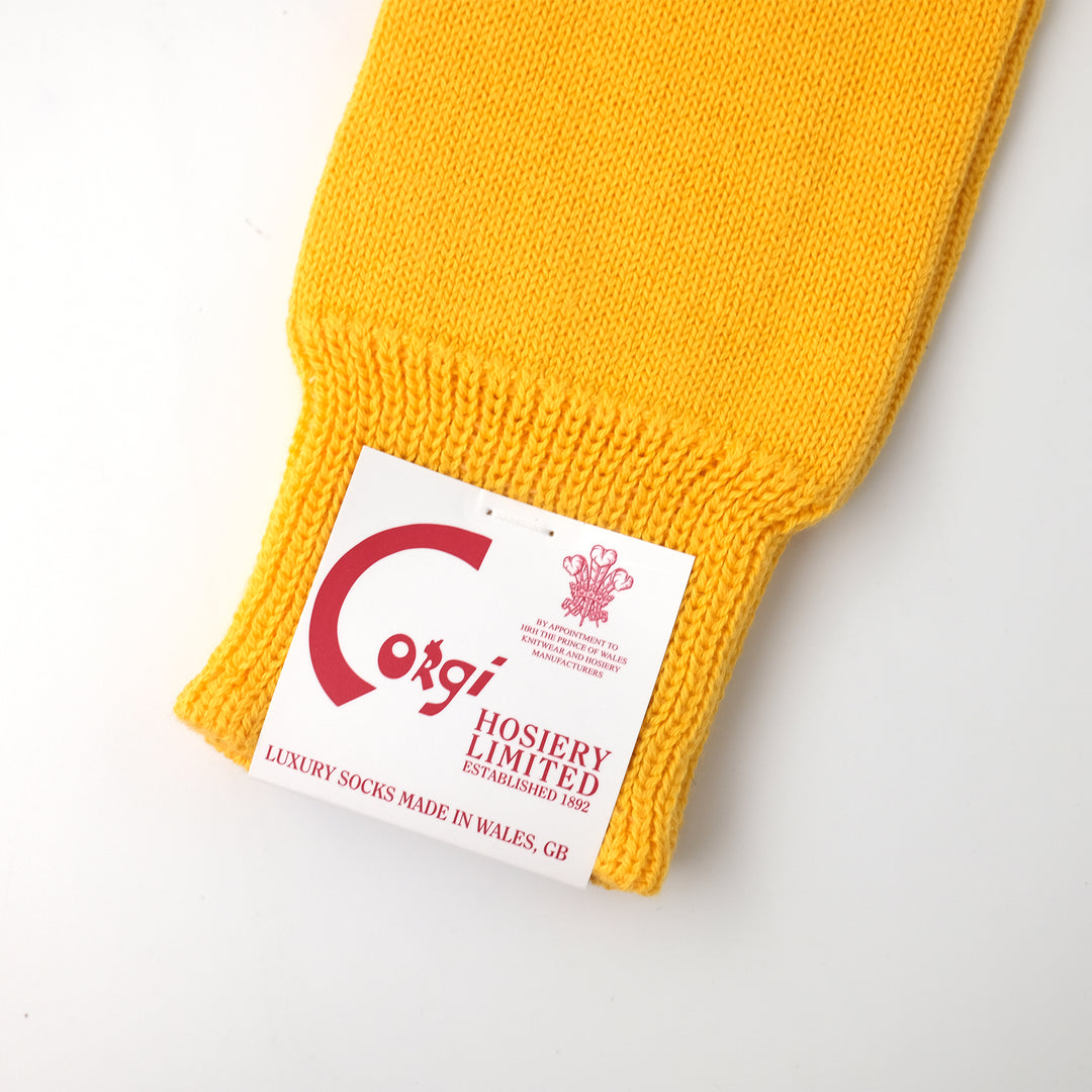 【WOMENS】PLAIN FLAT SOCKS YELLOW