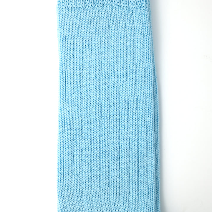 【MENS】MERCERISED COTTON 3×1 RIB SOCKS LIGHT BLUE