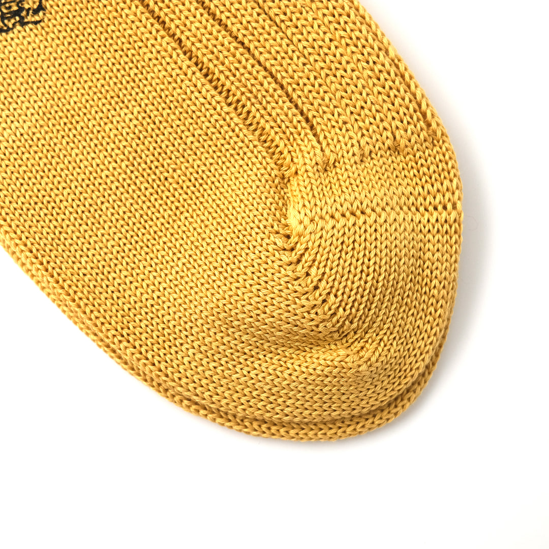 【MENS】MERCERISED COTTON 3×1 RIB SOCKS MUSTARD