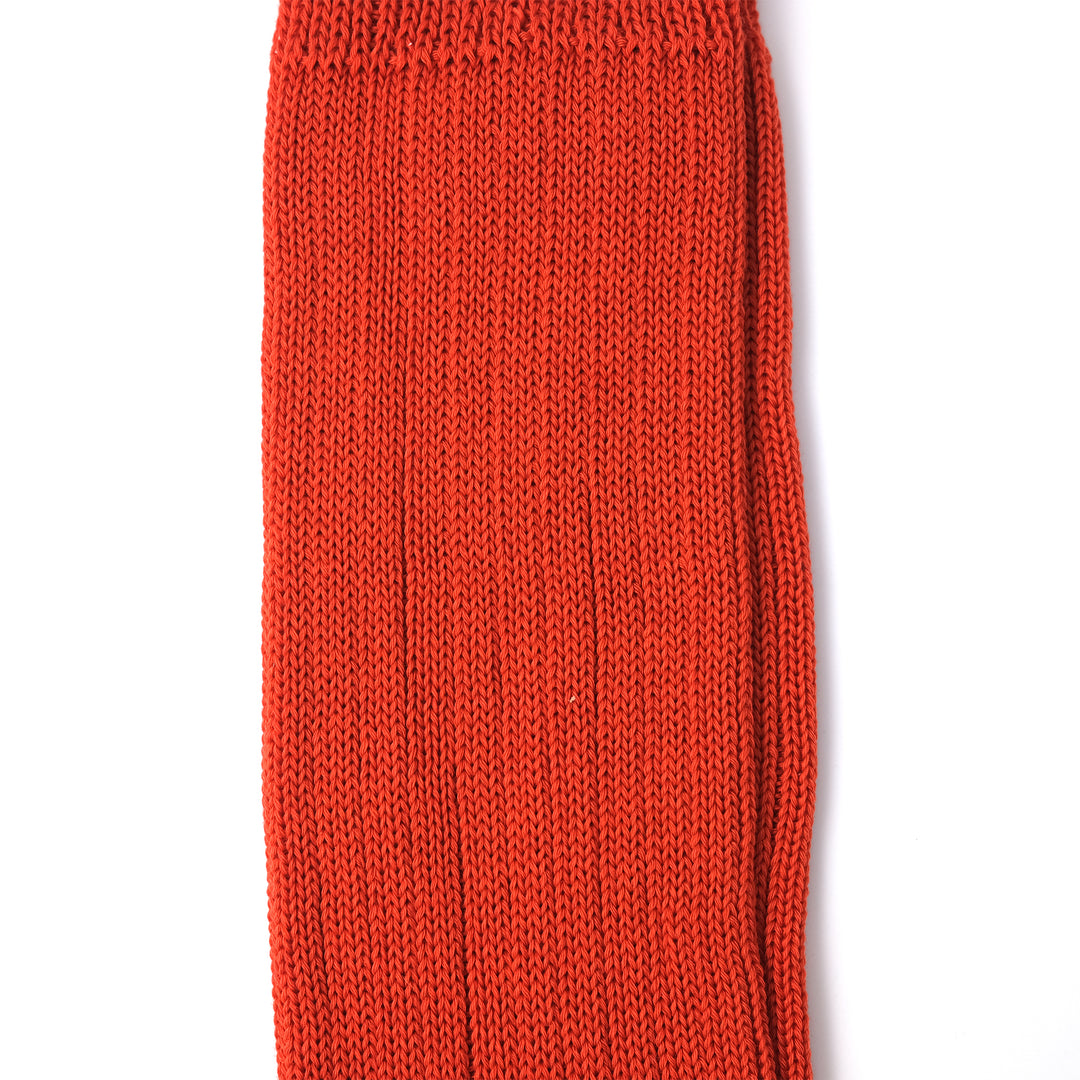 【MENS】MERCERISED COTTON 3×1 RIB SOCKS ORANGE