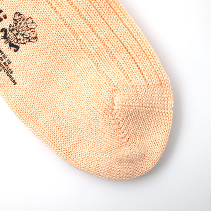 【MENS】MERCERISED COTTON 3×1 RIB SOCKS PALE PINK