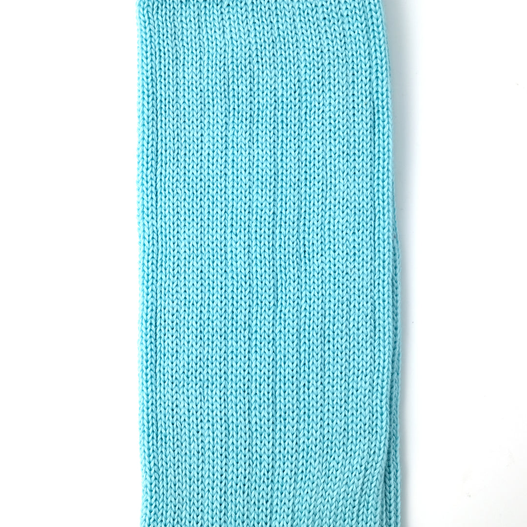 【MENS】MERCERISED COTTON 3×1 RIB SOCKS SKY BLUE