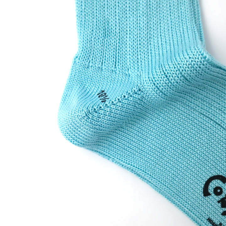 【MENS】MERCERISED COTTON 3×1 RIB SOCKS SKY BLUE