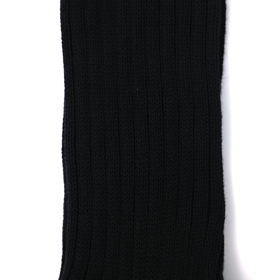 【WOMENS】SOFT COTTON 3×1 RIB SOCKS BLACK