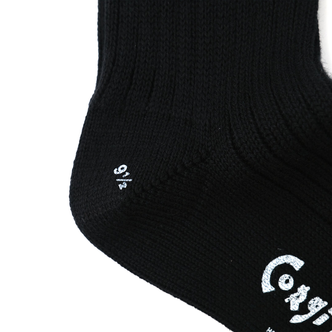 【WOMENS】SOFT COTTON 3×1 RIB SOCKS BLACK